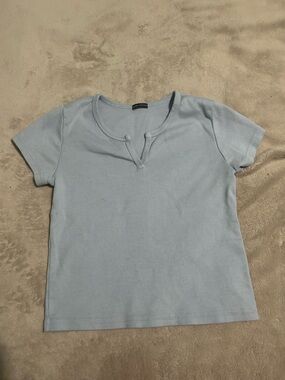 Light Blue Short Sleeve Women’s Top